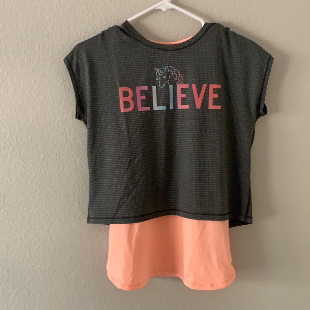 Gap kids, size xxl but fits small/medium, dark gray and coral color